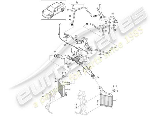 a part diagram from the Porsche Panamera 970 parts catalogue