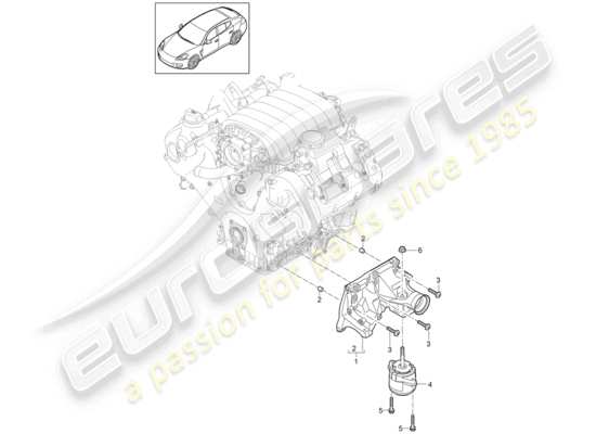 a part diagram from the Porsche Panamera 970 parts catalogue