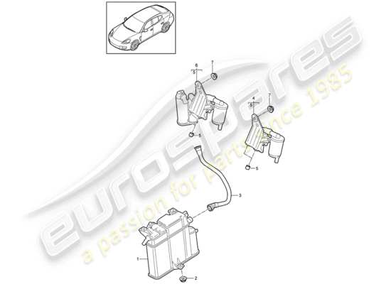 a part diagram from the Porsche Panamera 970 (2010) parts catalogue