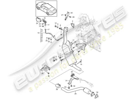 a part diagram from the Porsche Panamera 970 parts catalogue