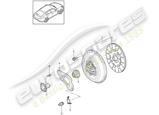 a part diagram from the Porsche Panamera 970 parts catalogue