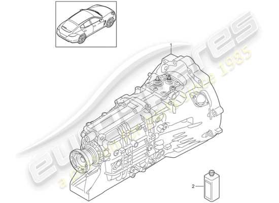 a part diagram from the Porsche Panamera 970 parts catalogue