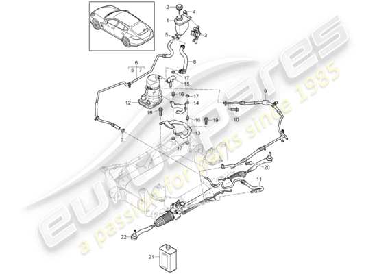 a part diagram from the Porsche Panamera 970 (2010) parts catalogue