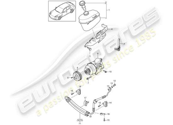 a part diagram from the Porsche Panamera 970 (2010) parts catalogue