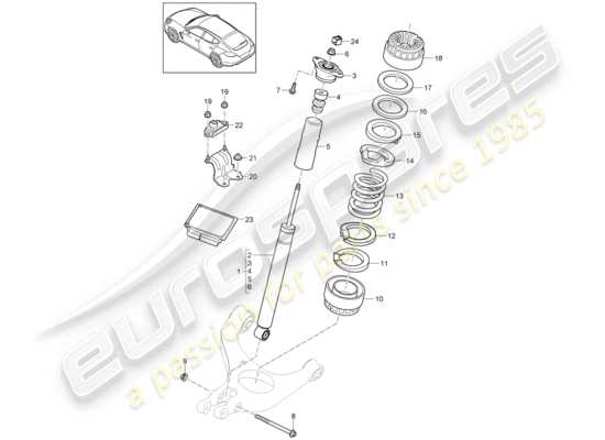 a part diagram from the Porsche Panamera 970 parts catalogue