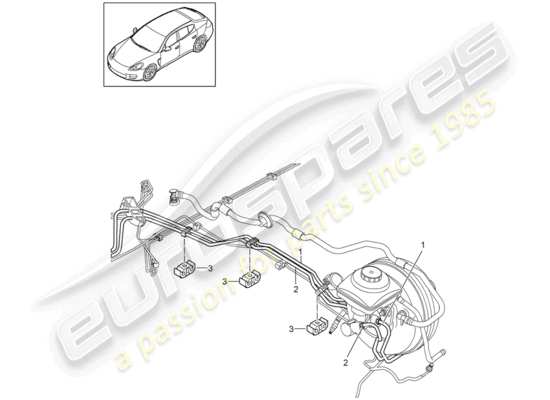 a part diagram from the Porsche Panamera 970 parts catalogue