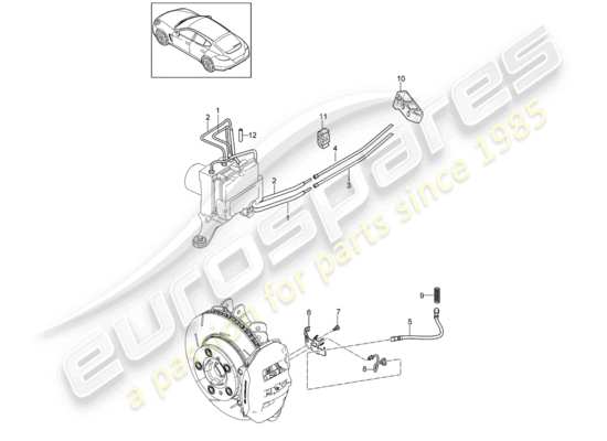 a part diagram from the Porsche Panamera 970 parts catalogue