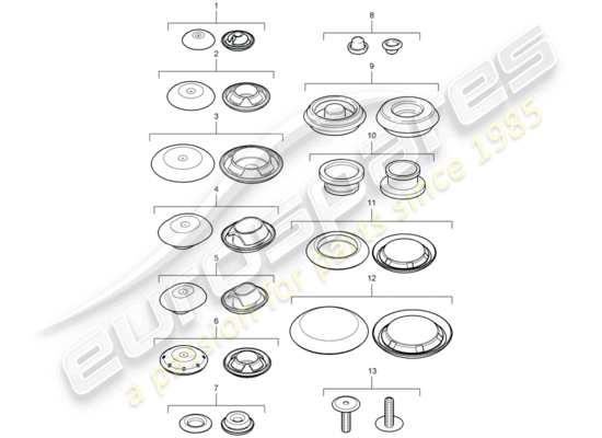 a part diagram from the Porsche Panamera 970 parts catalogue