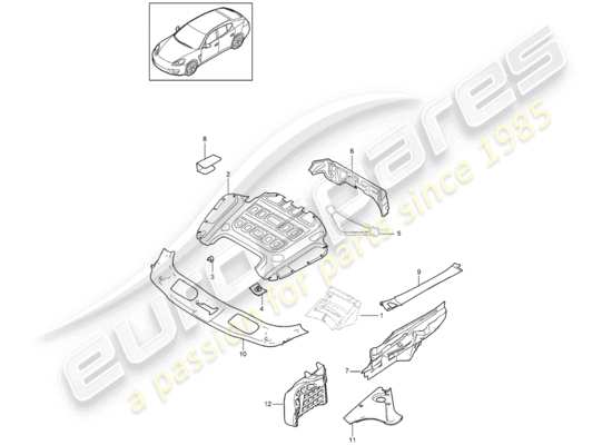 a part diagram from the Porsche Panamera 970 (2010) parts catalogue