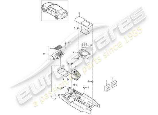 a part diagram from the Porsche Panamera 970 (2010) parts catalogue