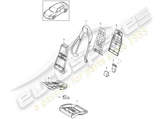 a part diagram from the Porsche Panamera 970 parts catalogue