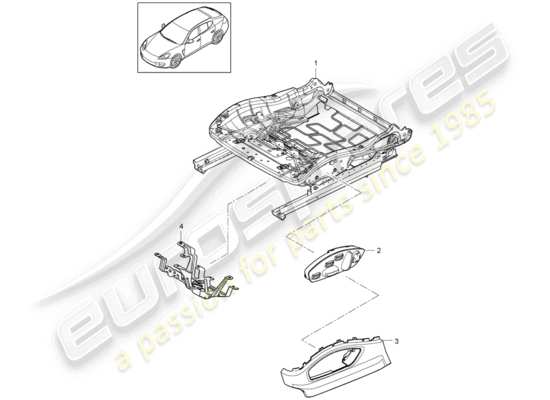 a part diagram from the Porsche Panamera 970 parts catalogue