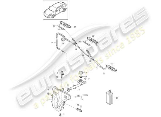 a part diagram from the Porsche Panamera 970 parts catalogue