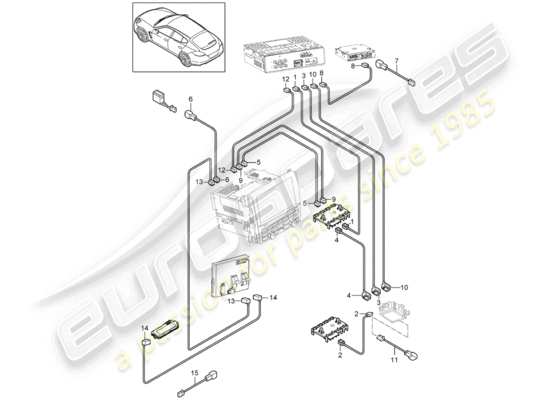 a part diagram from the Porsche Panamera 970 parts catalogue