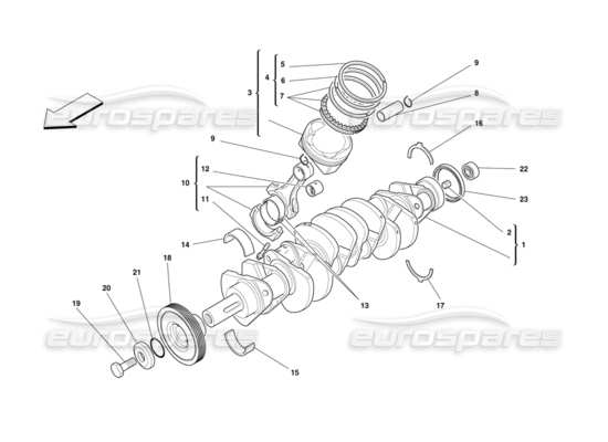 a part diagram from the Ferrari F50 parts catalogue