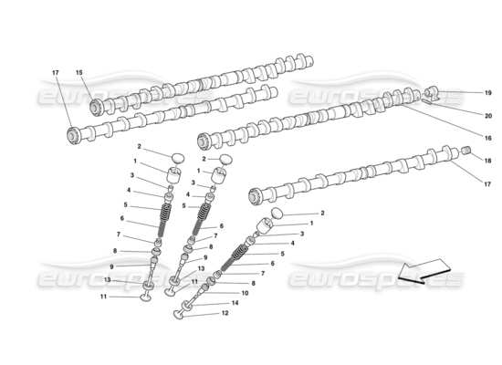 a part diagram from the Ferrari F50 parts catalogue