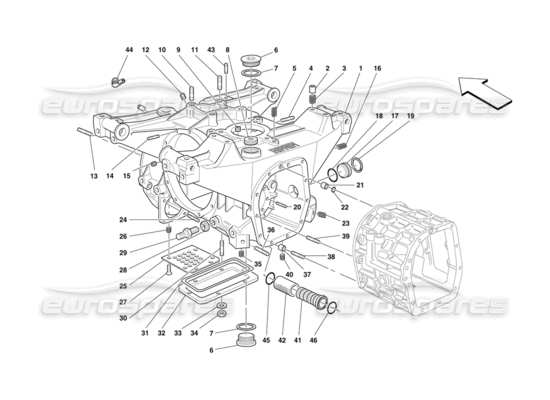 a part diagram from the Ferrari F50 parts catalogue