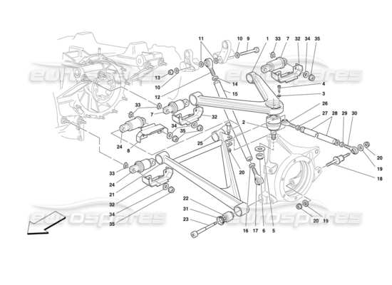 a part diagram from the Ferrari F50 parts catalogue