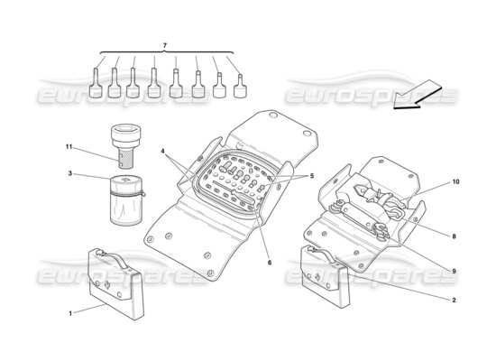 a part diagram from the Ferrari F50 parts catalogue