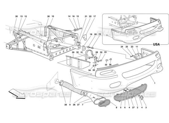 a part diagram from the Ferrari F50 parts catalogue