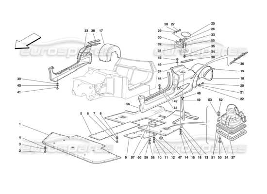 a part diagram from the Ferrari F50 parts catalogue