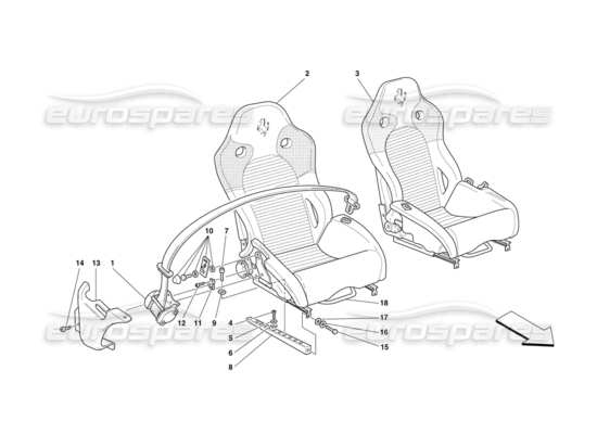 a part diagram from the Ferrari F50 parts catalogue