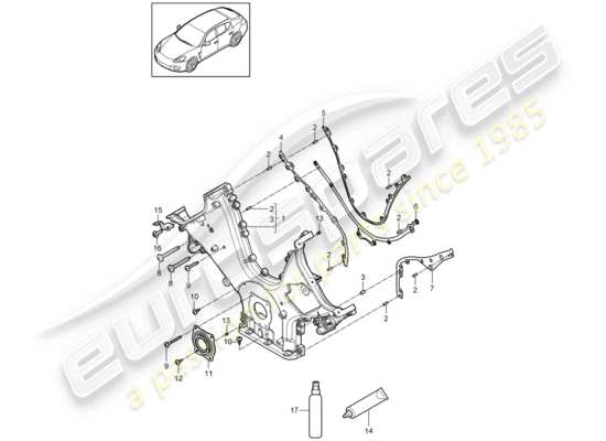 a part diagram from the Porsche Panamera 970 parts catalogue