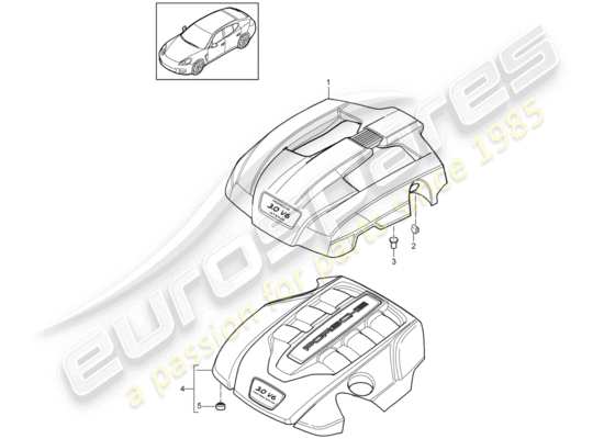 a part diagram from the Porsche Panamera 970 parts catalogue