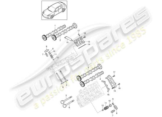 a part diagram from the Porsche Panamera 970 parts catalogue