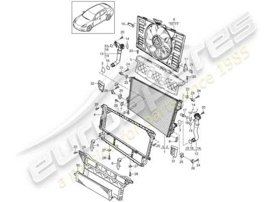 a part diagram from the Porsche Panamera 970 (2011) parts catalogue