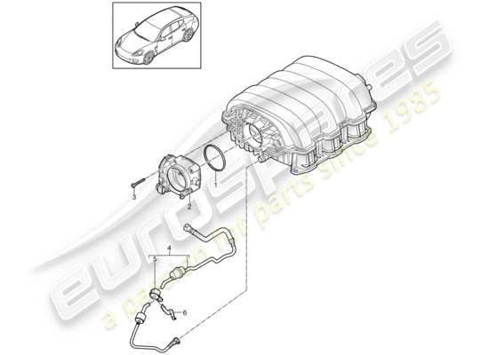 a part diagram from the Porsche Panamera 970 parts catalogue