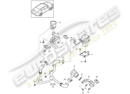 a part diagram from the Porsche Panamera 970 parts catalogue