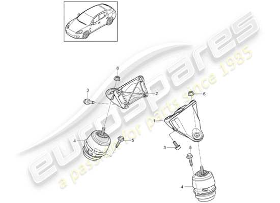 a part diagram from the Porsche Panamera 970 parts catalogue