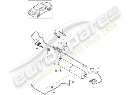 a part diagram from the Porsche Panamera 970 parts catalogue