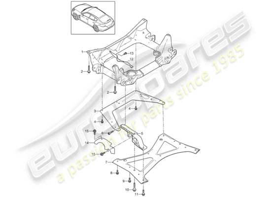 a part diagram from the Porsche Panamera 970 parts catalogue