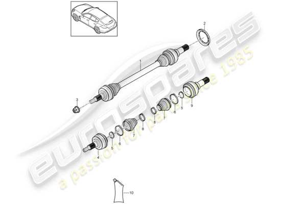 a part diagram from the Porsche Panamera 970 parts catalogue