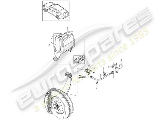 a part diagram from the Porsche Panamera 970 parts catalogue