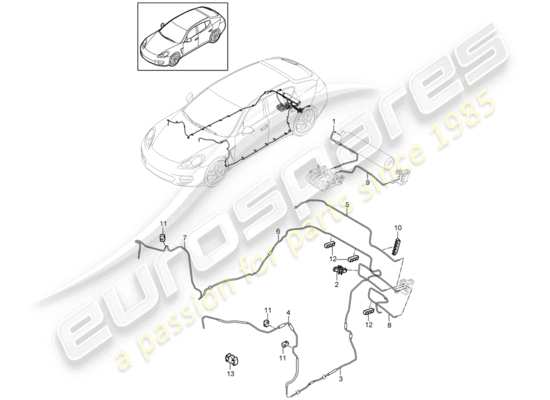 a part diagram from the Porsche Panamera 970 (2011) parts catalogue