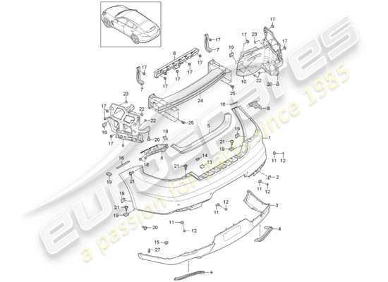 a part diagram from the Porsche Panamera 970 parts catalogue