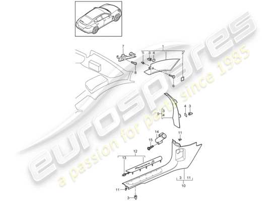 a part diagram from the Porsche Panamera 970 (2011) parts catalogue