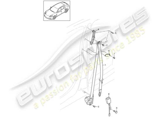 a part diagram from the Porsche Panamera 970 (2011) parts catalogue