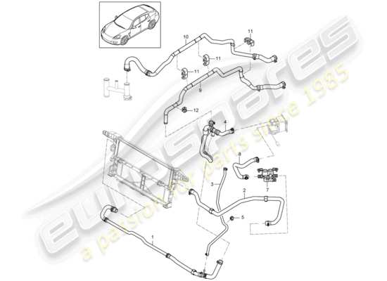 a part diagram from the Porsche Panamera 970 (2011) parts catalogue