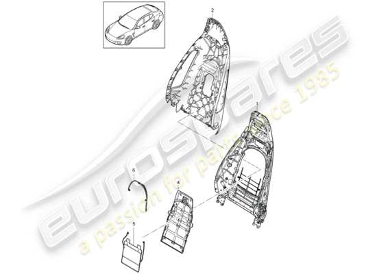 a part diagram from the Porsche Panamera 970 parts catalogue