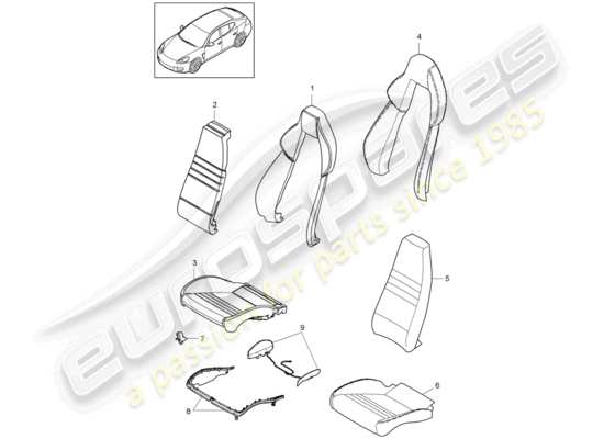 a part diagram from the Porsche Panamera 970 parts catalogue