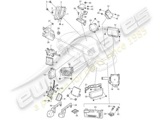a part diagram from the Porsche Panamera 970 (2011) parts catalogue