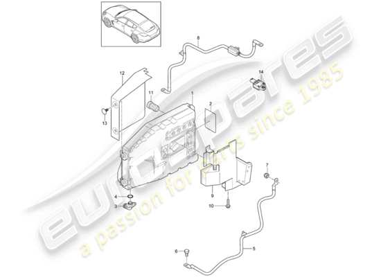 a part diagram from the Porsche Panamera 970 parts catalogue