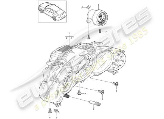 a part diagram from the Porsche Panamera 970 parts catalogue