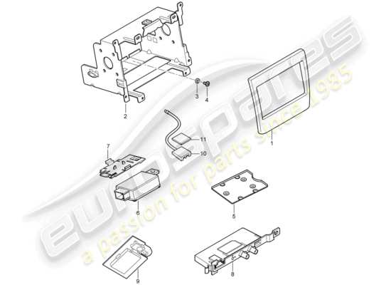 a part diagram from the Porsche Panamera 970 (2011) parts catalogue