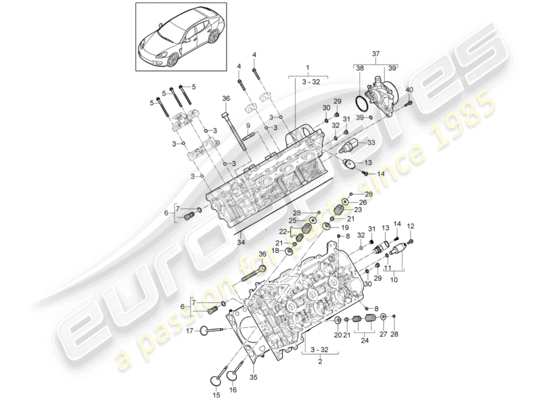 a part diagram from the Porsche Panamera 970 parts catalogue