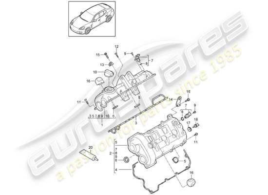 a part diagram from the Porsche Panamera 970 parts catalogue